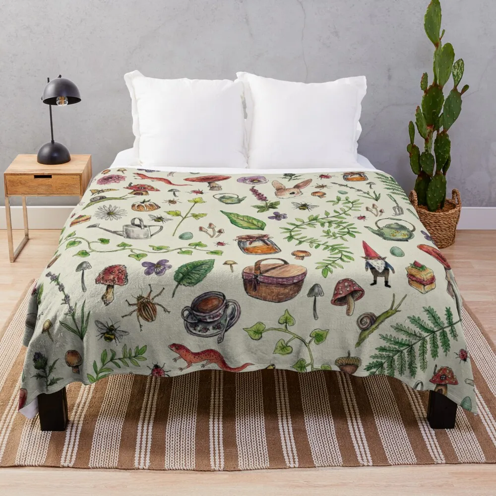 

Светло-Зеленое одеяло Cottagecore, одеяло из овечьей шерсти для кровати