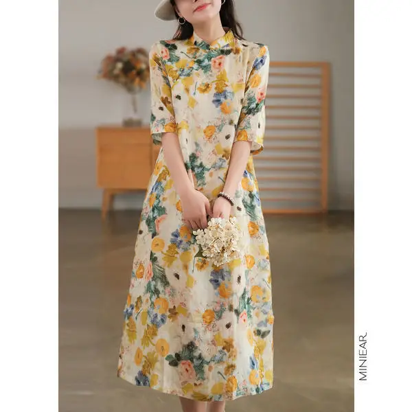 

The New Dresses for Women Woman Dress Loose Breathable Environmental Friendly Spring and Summer Korean Version