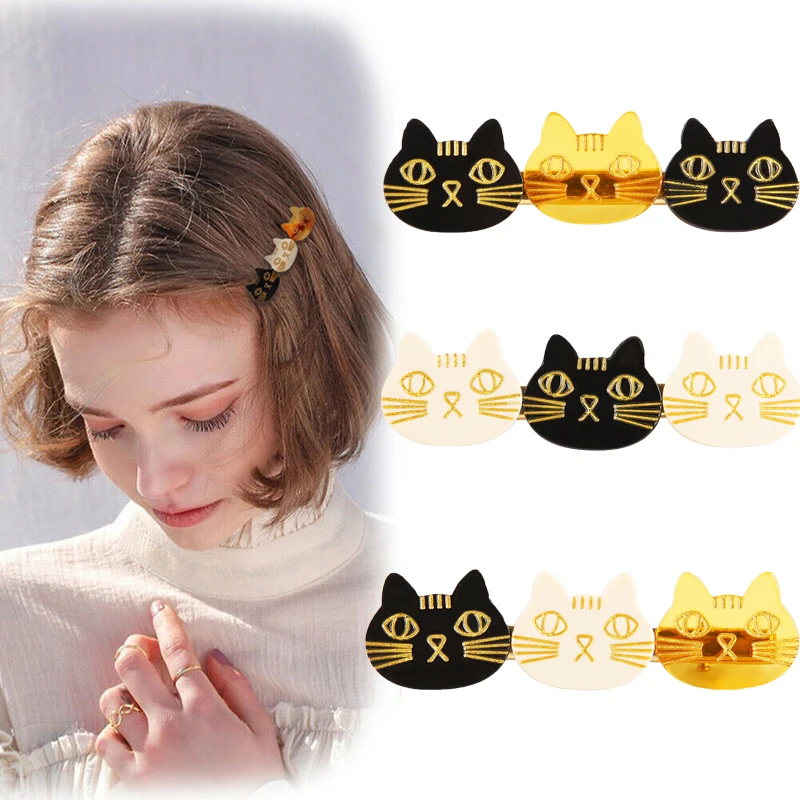 

Sweet Cat Barrette Hair Clips for Women Girls Acrylic Headband Hairpins Ornaments Fashion Korean Girls Hair Accesorios Headwear