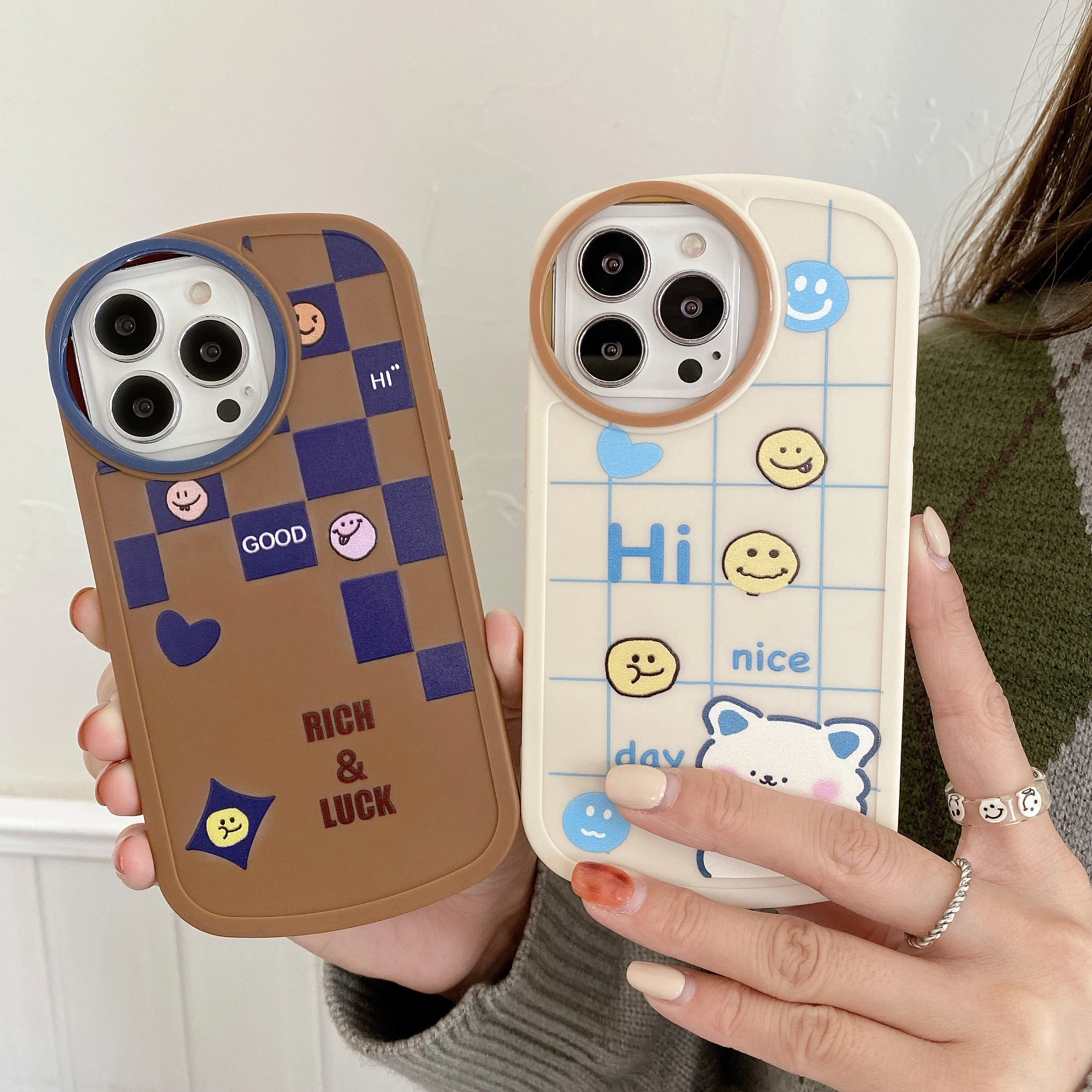 

Новый дизайн, Овальный Стиль, мягкий чехол из ТПУ для iphone X XR XS Max 11 12 13 Pro Max, силиконовая задняя крышка с мультяшным медведем, милая девушка