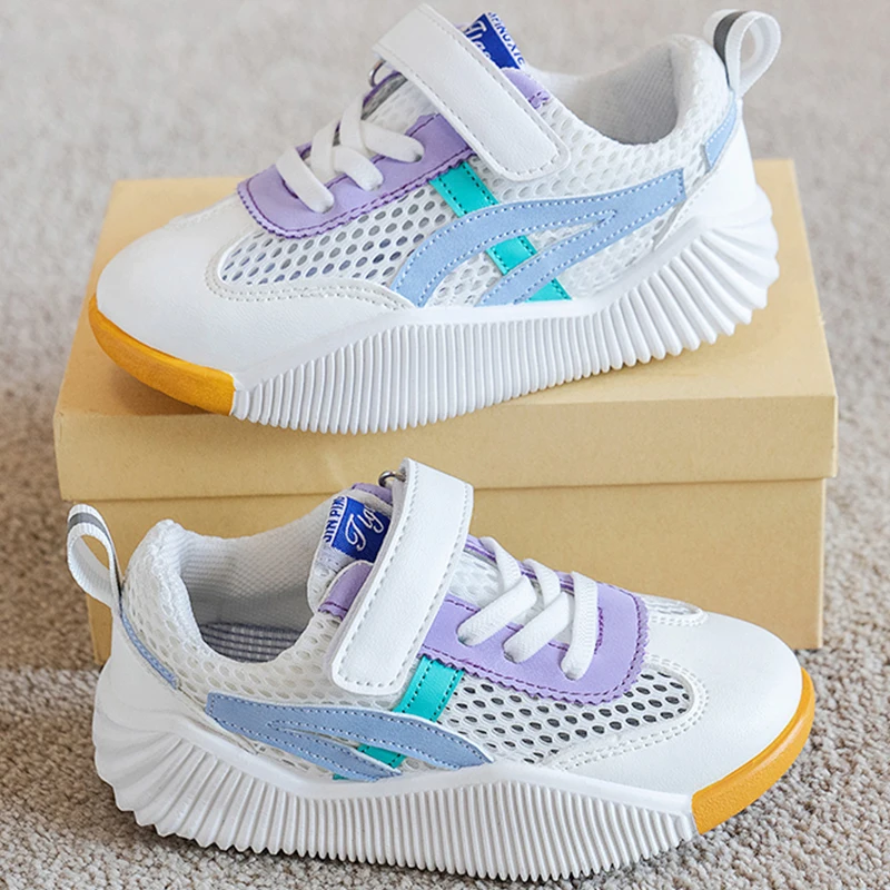 

Детские кроссовки, дышащая сетчатая спортивная обувь, Нескользящие, летняя модная повседневная обувь для мальчиков и девочек, 2022