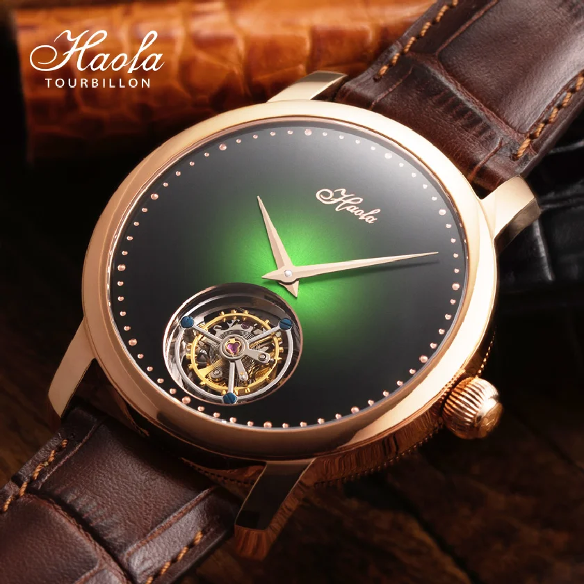 

Haofa Seagull Movement ST8230 Tourbillon Mechanical Watch For Men Sapphire Luxury Manual Tourbillon Wristwatches montre homme