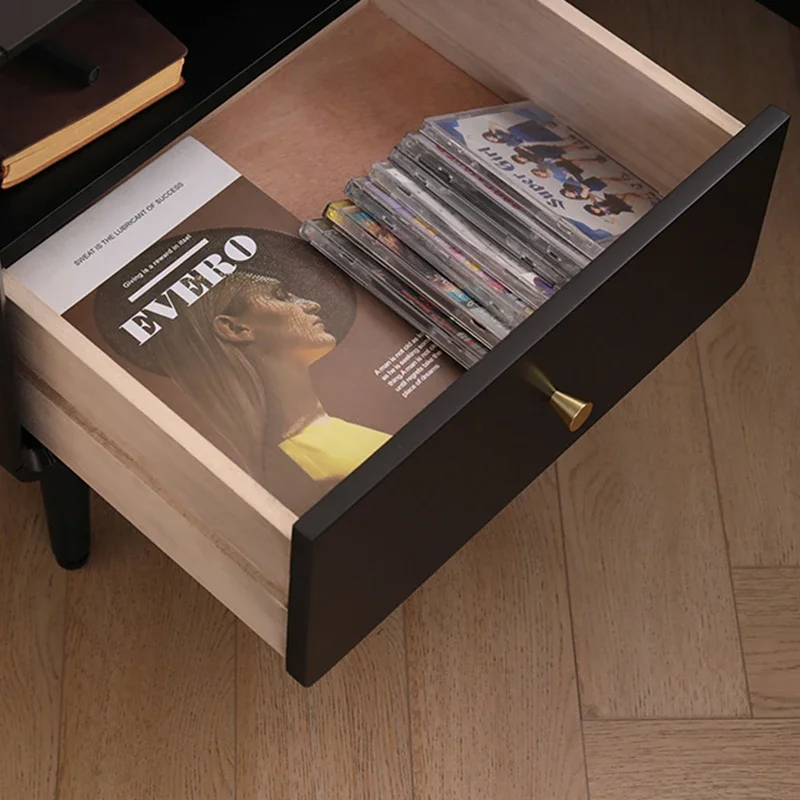 Деревянные белые прикроватные тумбочки Уникальные ящики Узкая прикроватная