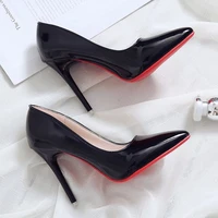 2022 new sexy high heel shoes woman pumps fashion red bottom pointed toe zapatos de mujer thin heels slip on heels for women