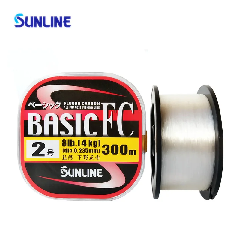 

100% Original Sunline Brand Basic FC 225m/300m Clear Color Carbon Fiber By Japanese Fishing Line Japan Imported Wire Leader Line