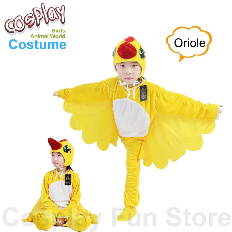 Детский костюм дятла для косплея птицы ивол комбинезон с голубыми птицами