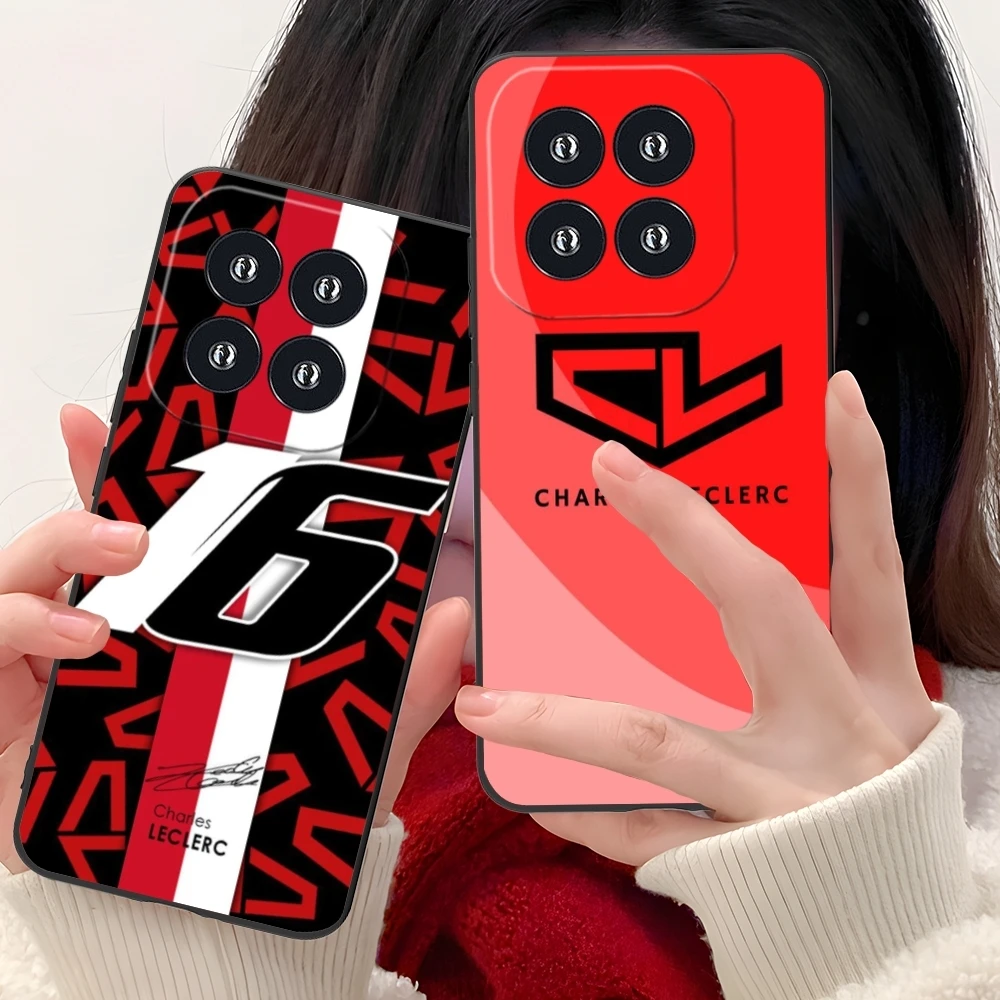 F1 Charles Leclerc Mobile Cell Phone Case for Xiaomi 14 13 12 11 10 9 T Ultra Lite Pro S SE X 5G Black Soft Cover Shell