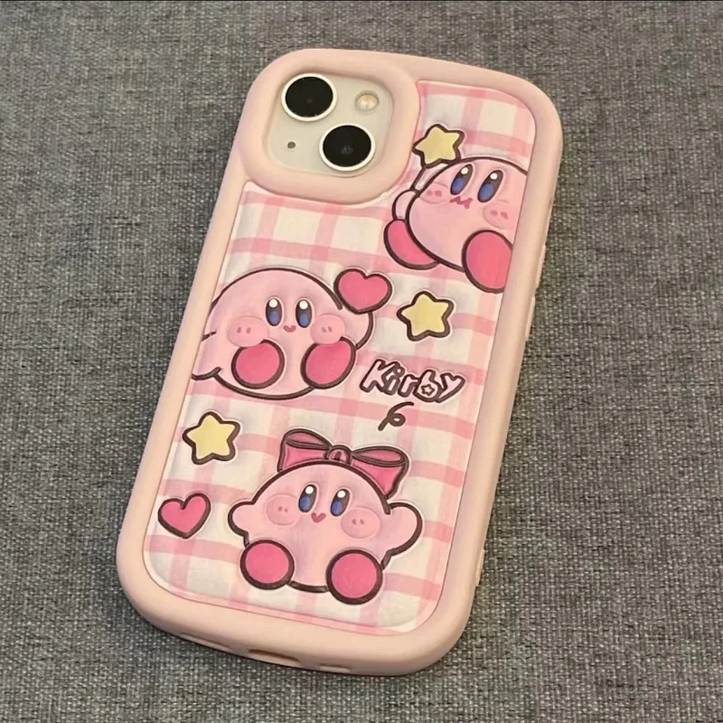 

Мультяшный чехол для Iphone kirby с цепочкой, чехол для Iphone 12 13 11 Pro Max Xr X Xs Max, полноразмерный противоударный чехол для телефона