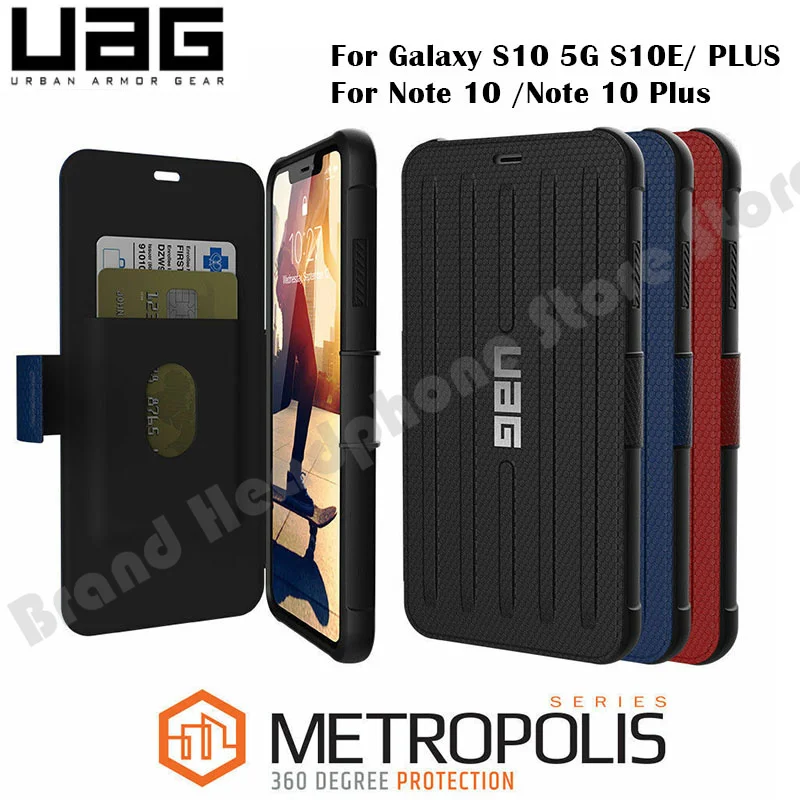 

UAG Urban Armor Gear Metropolis Case Flip Cover For Samsung Galaxy S10 5G S10E S10 PLUS Note 10 Plus + Rugged Wallet Flip Case