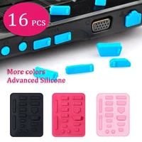 16pcs silicone laptops usb port dust plugs colorful usb interface waterproof dustproof stopper protective cover for macbook pc