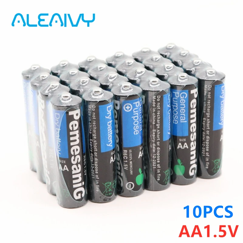 New 10PCS Disposable Alkaline Dry Battery AA 1.5V Battery, Suitable For Camera, Calculator, Alarm Clock, Mouse, Remote Control