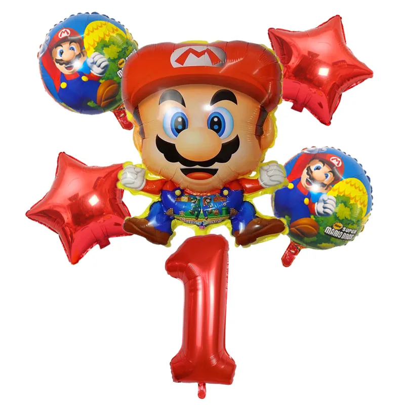 

Super Mario Party Number Balloons Set Cartoon Birthday Aluminum Balloon Anime Figures Toys Kids Birthday Party Decorations Gifts
