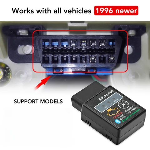 ELM327 Bluetooth-совместимый автомобильный диагностический сканер для mercedes benz w212 w124 w140 w163 w202 w203 w204 w210 w211 w213