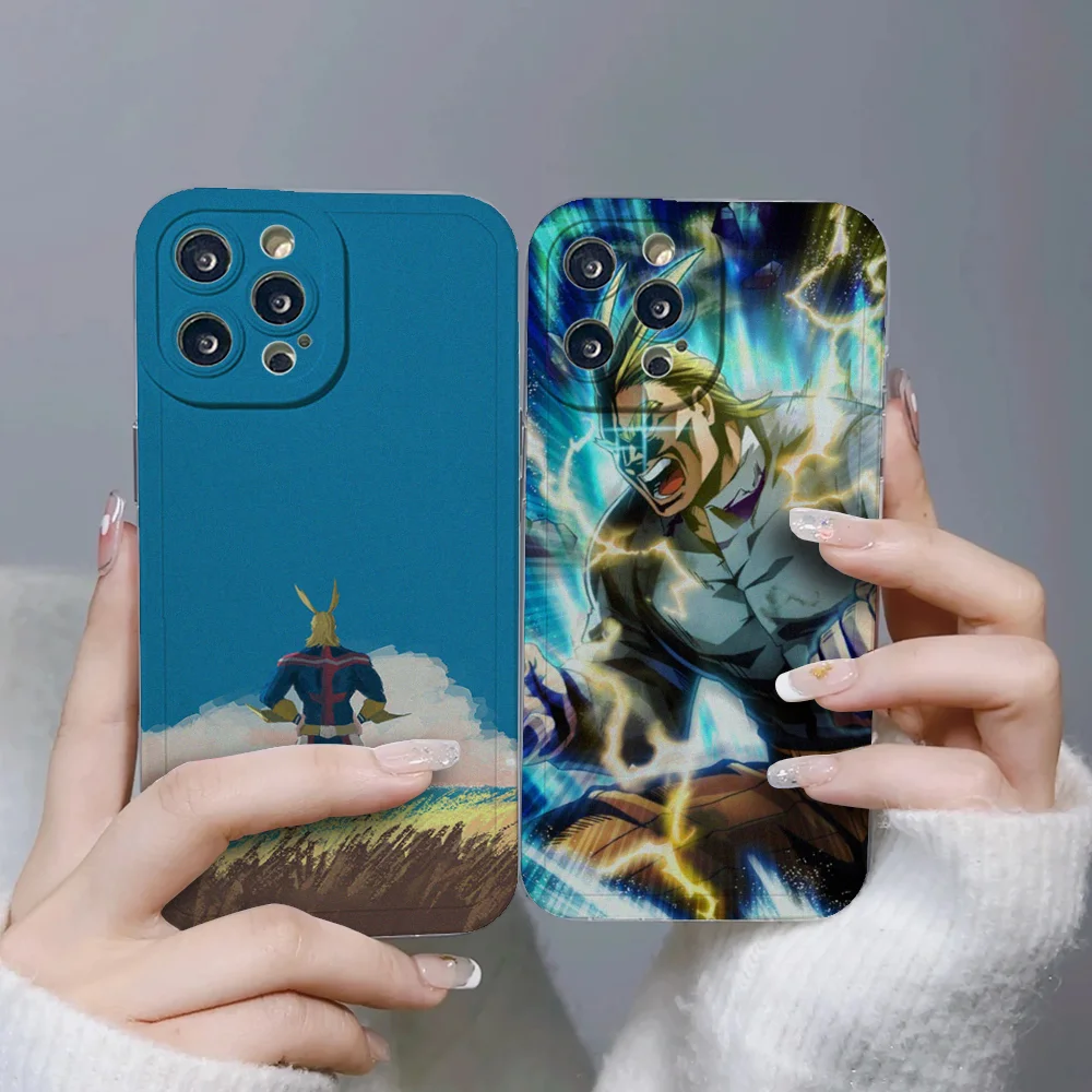 Чехол для телефона с аниме All Might Toshinori Yagi IPhone 11 12 13 14 15 Plus Pro Max прозрачный мягкий