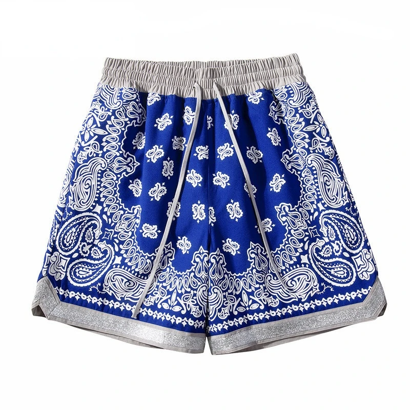 

Retro Cashew Bloemen Casual Shorts Zomer Streetwear Mode Patchwork Knielange Mannen Vrouwen Paisley Afdrukken Zweet Shorts