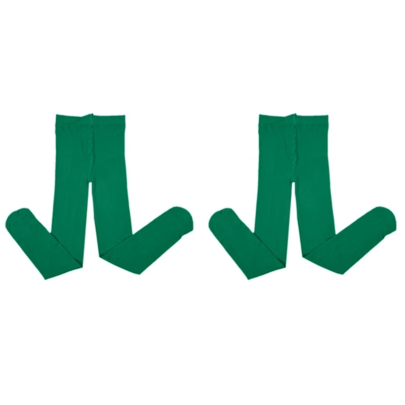 

2X Baby Kids Girls Velvet Tights Leggings Pantyhose Und Erpants Trousers Dark Green