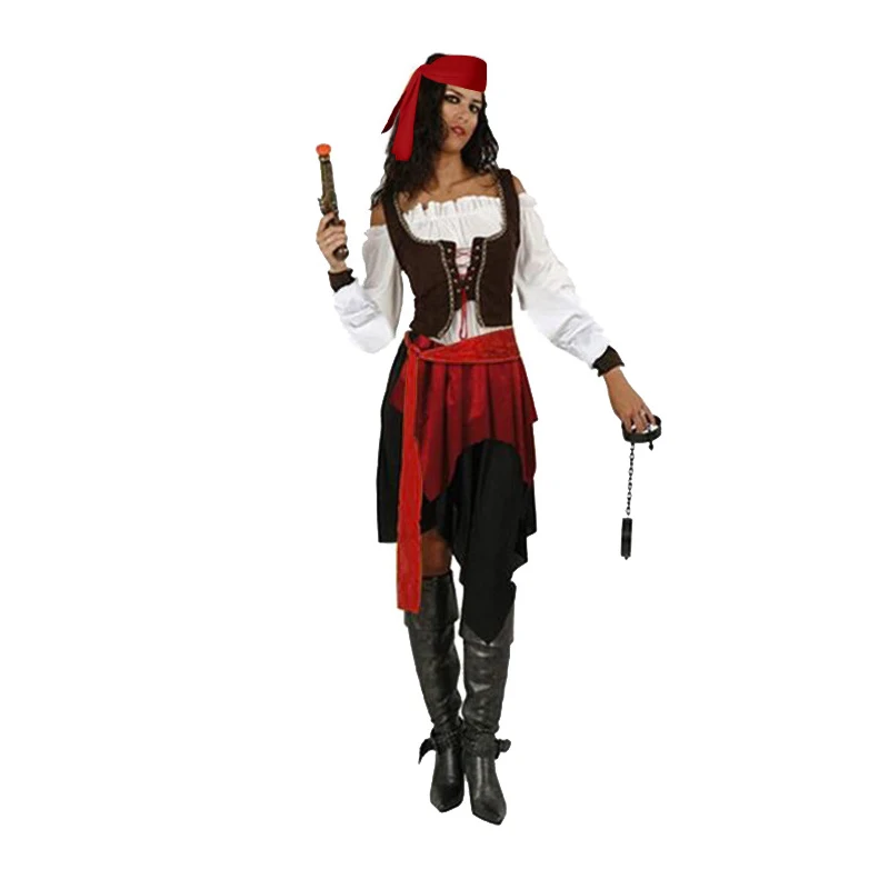 Captain Jack Sparrow Costume Adult Men Women Pirate Pirates of the Caribbean Cosplay Female Male Female Carnival Halloween Sexy images - 6