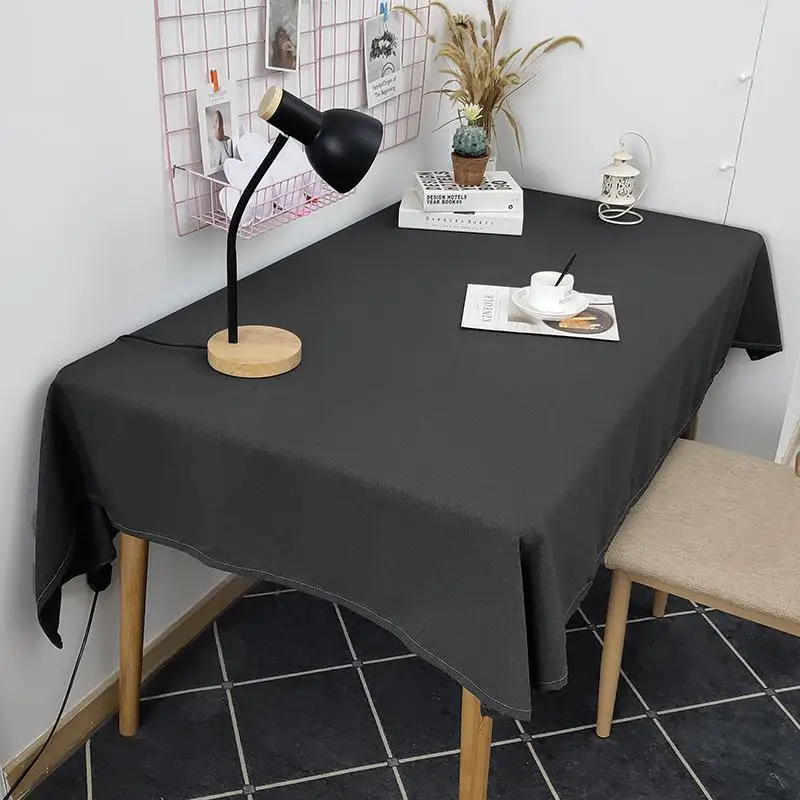 

Tablecloth pure color table cloth art linen tea table mat _Jes4623