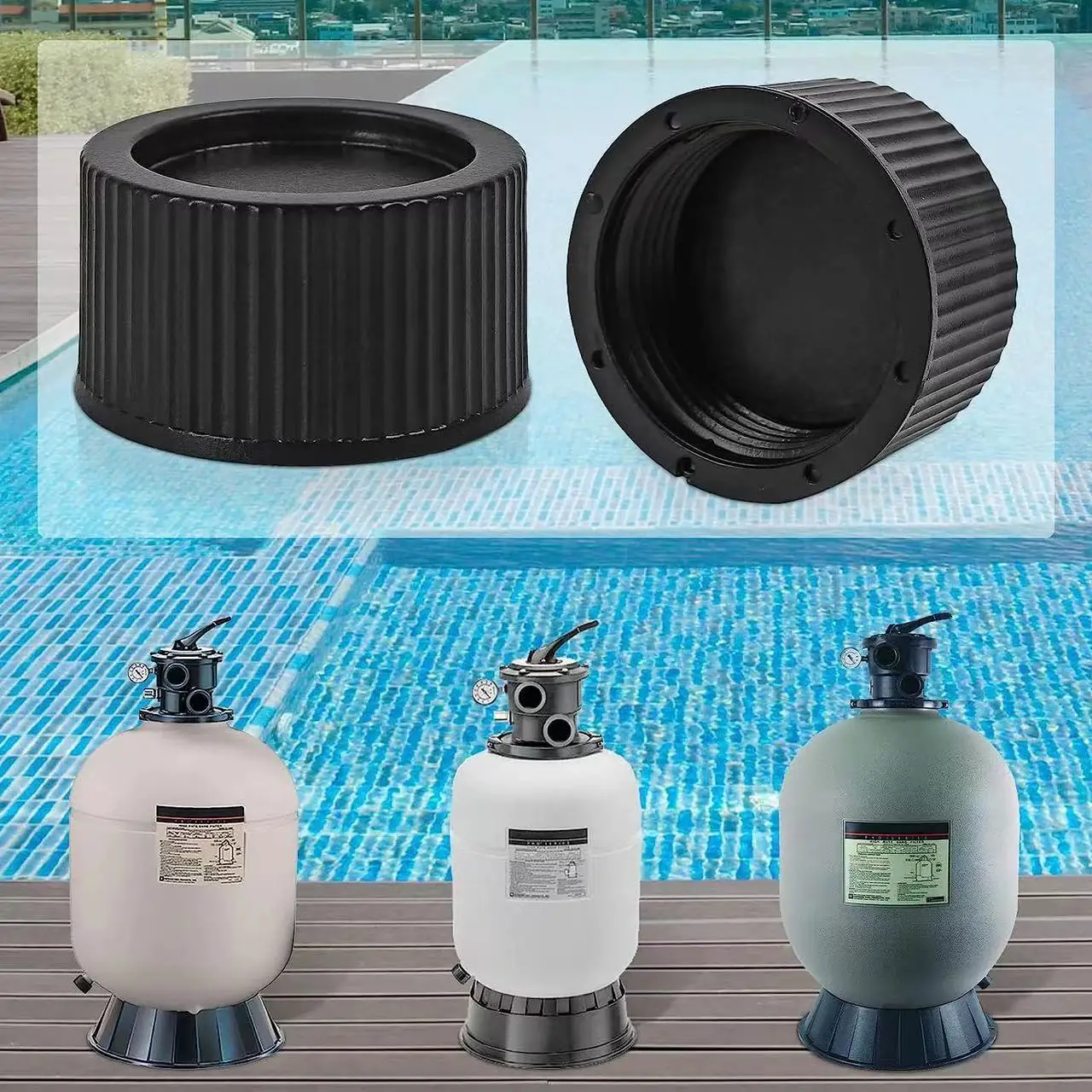 Фото 2 шт. уплотнительные колпачки для песочного фильтра SX180HG для Hayward Pro/SwimPro S140T S144T S164T S166T S180T S210T SW-196T SW-236T №2