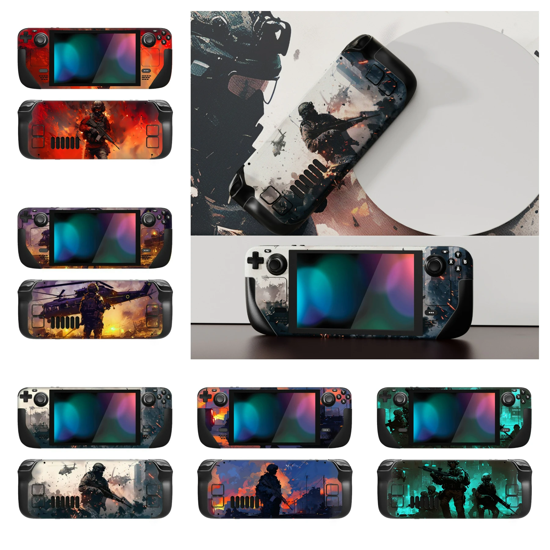 Полный комплект защитных наклеек PlayVital для паровой колоды ЖК и OLED виниловые