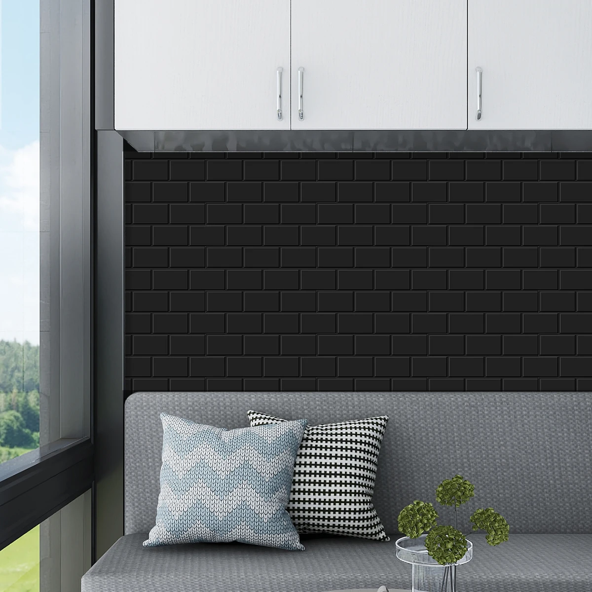 Лидер продаж 3 листа 3d кирпичные виниловые обои ванная комната кухня фартук