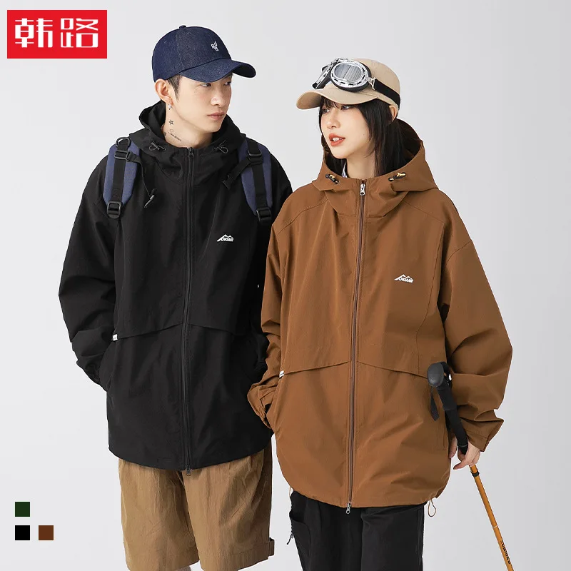 

Парная куртка с капюшоном для мужчин и женщин, функциональная японская ветрозащитная куртка для улицы, Повседневная Уличная одежда для пеших прогулок, на весну