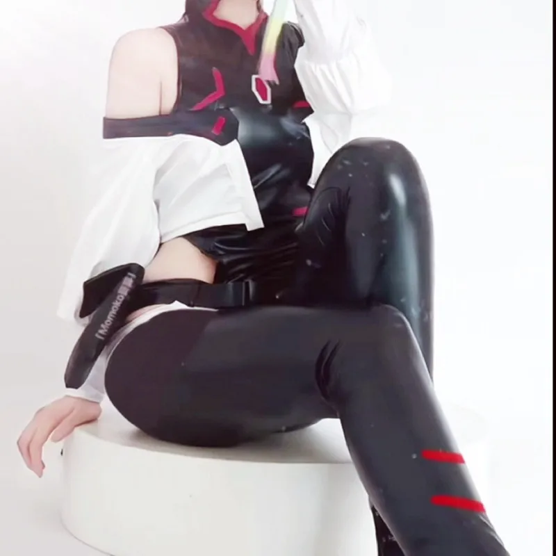 

Anime CYBERPUNK EDGERUNNERS Lucy Cosplay Costumes Game Runner Jumpsuit Halloween Women Coat Pants Boots Wig Belt Belt Bag Boots