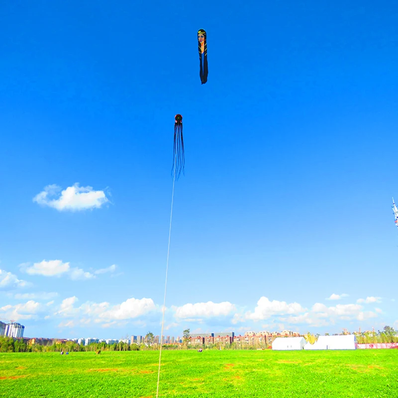 Бесплатная доставка 24 м большой воздушный змей летающий мягкий катушка парашют