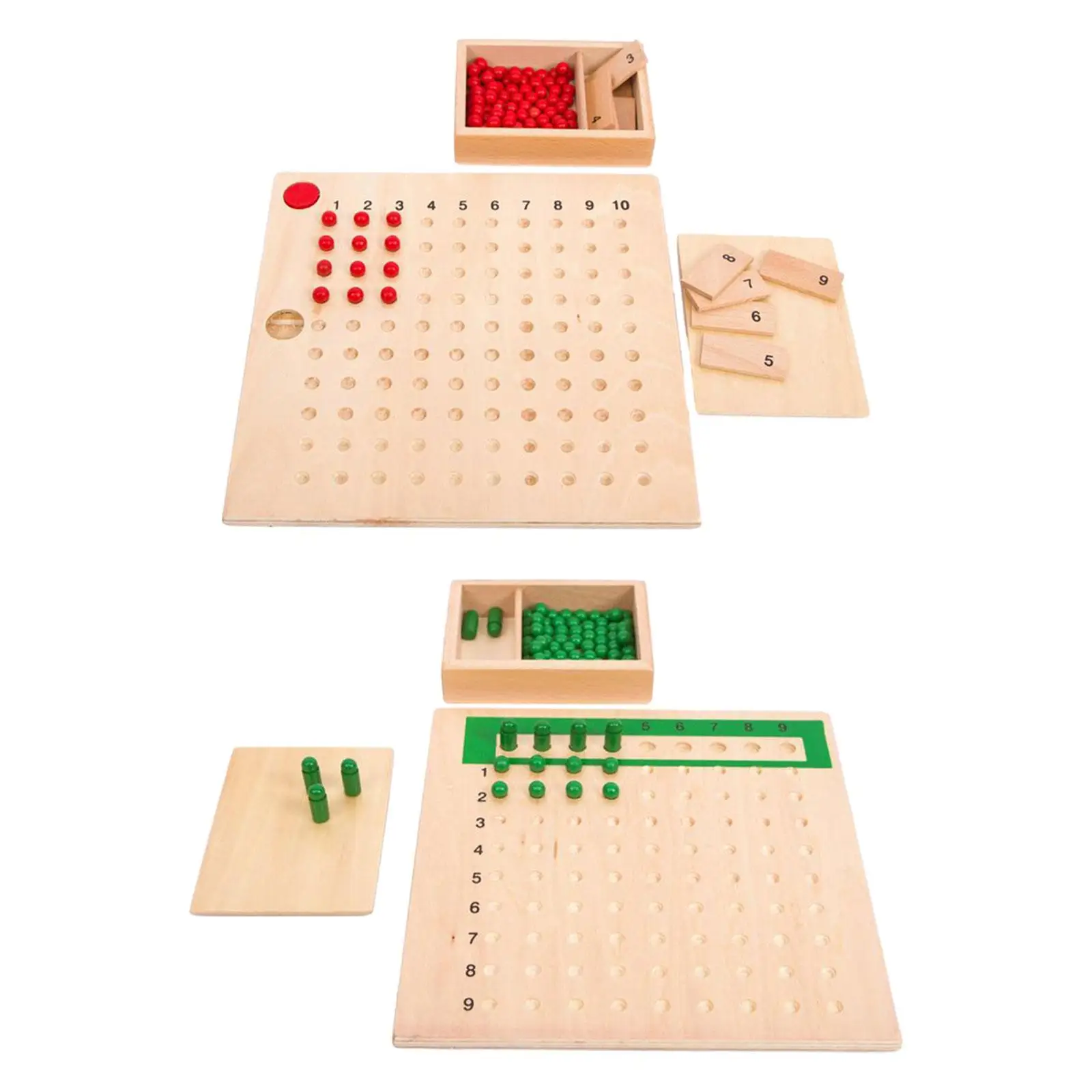 

Montessori Math Boards Classroom Homeschool Math Toys Arithmatics Preschool Educational Bead Boxed for Kids Girls Boys Children