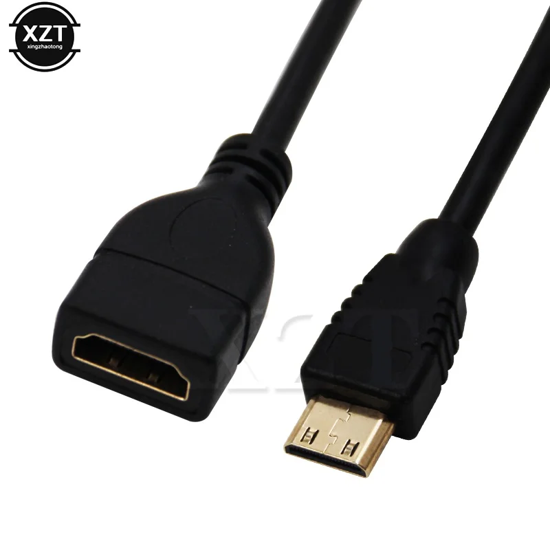 Новинка 1,4 1080p 3D позолоченный мини HDMI-совместимый с HDMI переходник с разъемом «штырь-гнездо» для ТВ камеры планшетов м (art.: 7a7bb1bb9) - 7a7bb1bb9