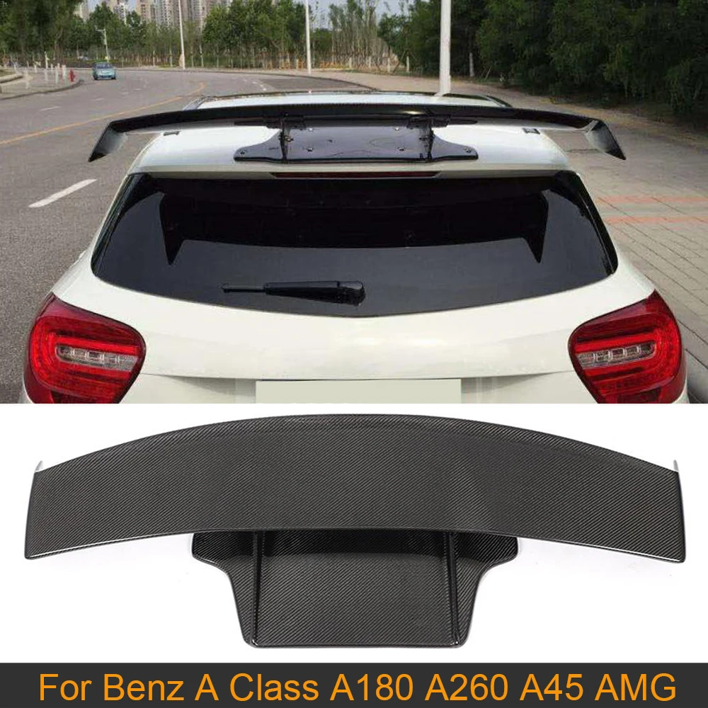 

Car Rear Roof Spoiler For Mercedes-Benz A Class A180 A260 A45 AMG 2013-2018 Carbon Fiber Rear Window Roof Boot Lip Spoiler Wing