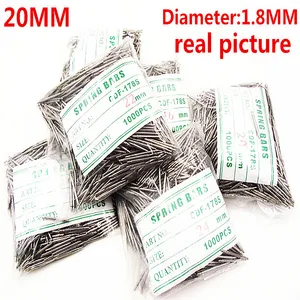 Оптовая продажа, 1000 шт.упаковка, высококачественные инструменты для ремонта часов, комплекты 20 мм, пружинный стержень, запчасти для ремонта часов, диаметр 1,8 мм-BS833