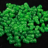natural jadeite hand carved gourd beads diy 100 real jade bracelets necklace jade accessories septa scattered beads