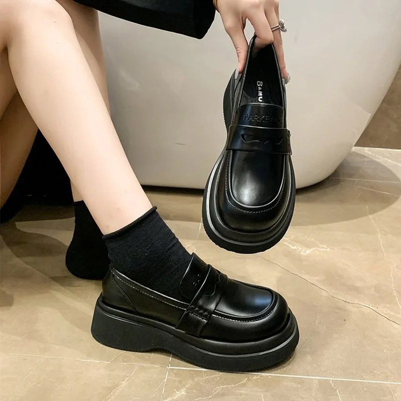 

New Fashion Mary Janes Flat Shoes Women Spring Fashion Casual Slip-on Flats Shoes Beige Single Shoes Women's Shoes Plus Size 42