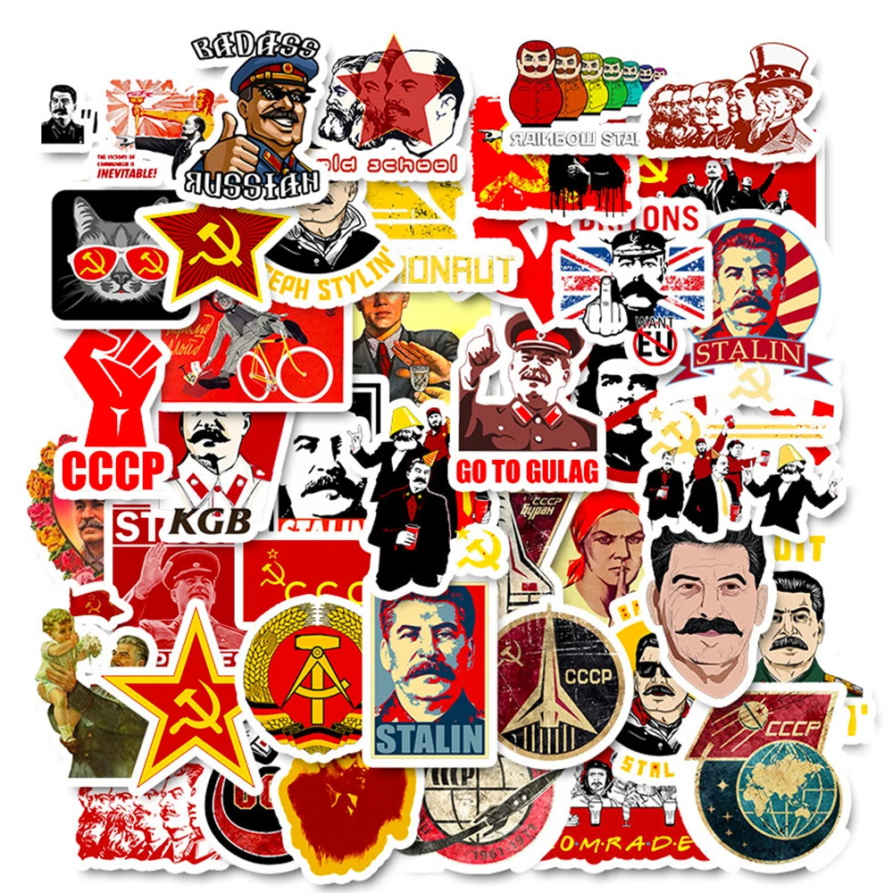 

10/30/50PCS Not Repeating Soviet Union Stalin USSR CCCP Stickers DIY Motorcycle Travel Luggage Guitar Skateboard Cool Stickers