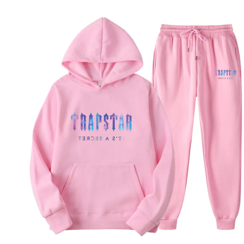 

Trapstar London 1:1 High Quality Hoodies+Sweatpants Letters Print Fleece Cotton Warm Tracksuit Trend Brand Sweatshirt Streetwear