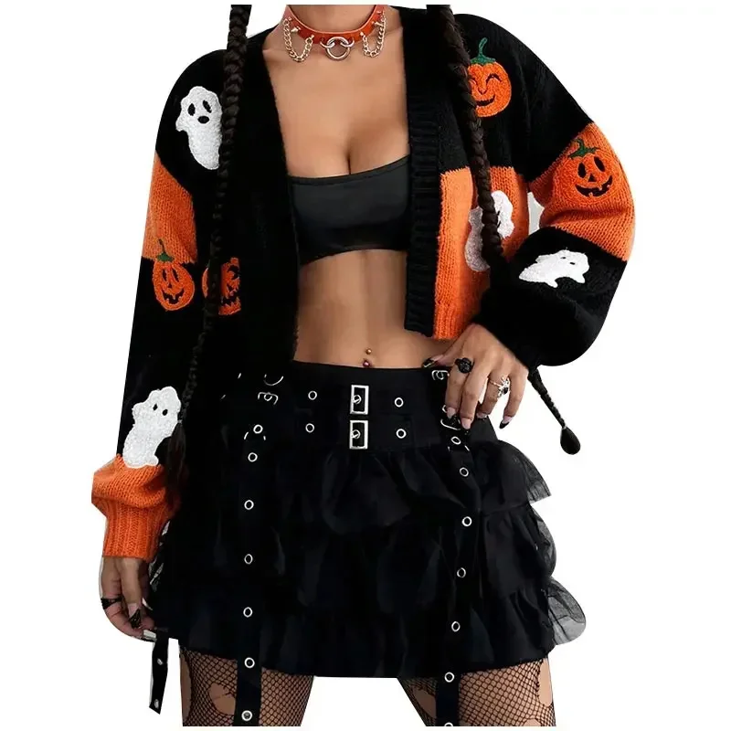 Женский вязаный кардиган с длинным рукавом винтажный свитер составного кроя