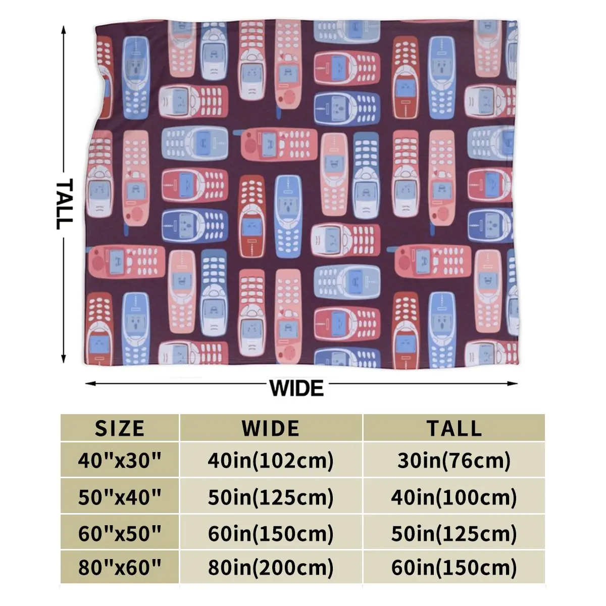 Винтажные реакции для мобильных телефонов. Ультрамягкое одеяло из микрофлиса.