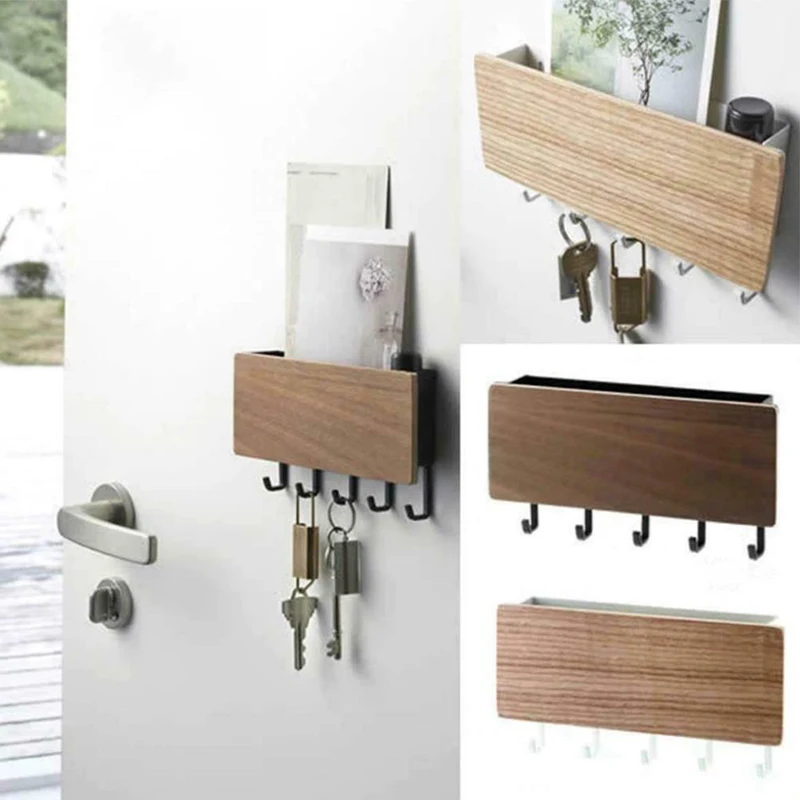 

Key Wooden Hanger Rack Storage Rack Home Wall Vintage Hallway Home Space Saving Small Bedroom Door Back Decorative Room Rack