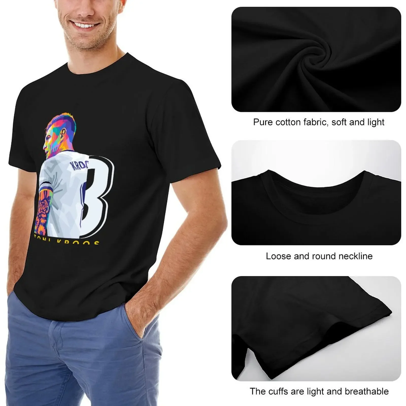 Toni Kroos WPap футболка в стиле поп-арт одежда больших размеров летние топы с короткими