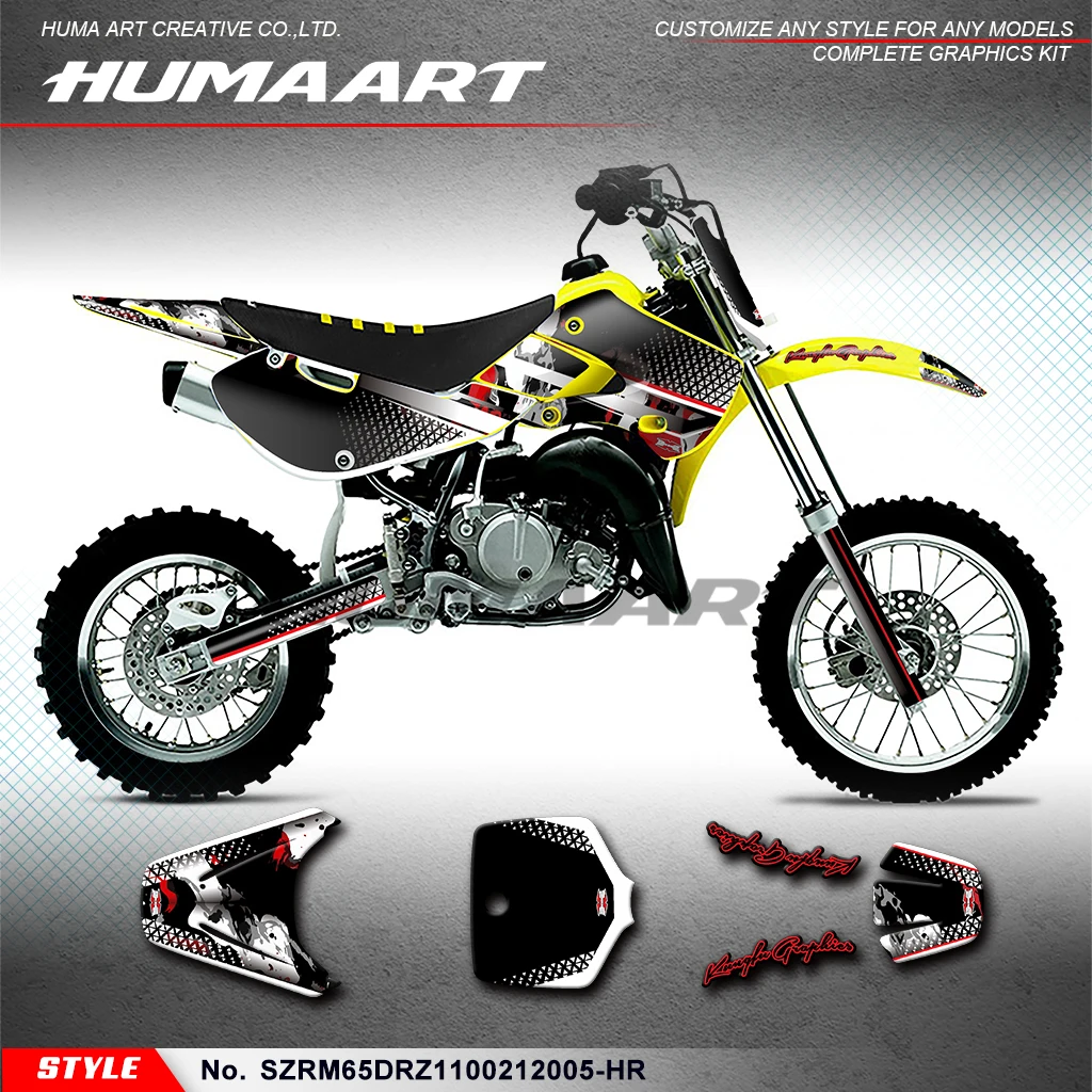 Наклейка HUMAART Dirtbike Graphics Racing для Suzuki RM 65 DRZ 110 02 03 04 05 06 07 08 09 10 11 12 SZRM65DRZ 1100212005 -HR