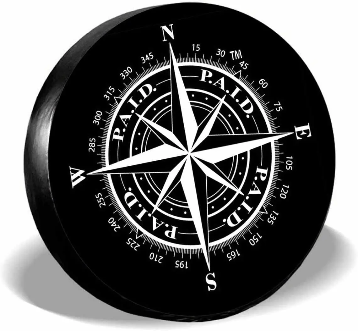 

Чехол для запасной шины Compass Wind Rose, универсальный чехол для колес с защитой от УФ-лучей, белого и черного цвета