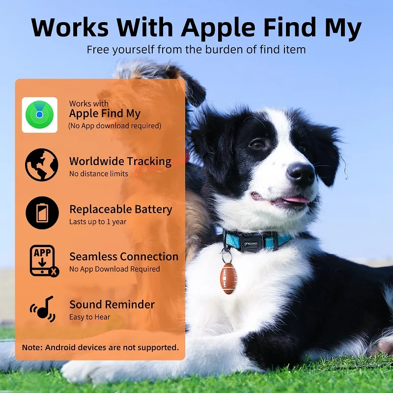 Умный Bluetooth-трекер с Apple Find My (только для iOS) ярлык отслеживания GPS подходит багажа