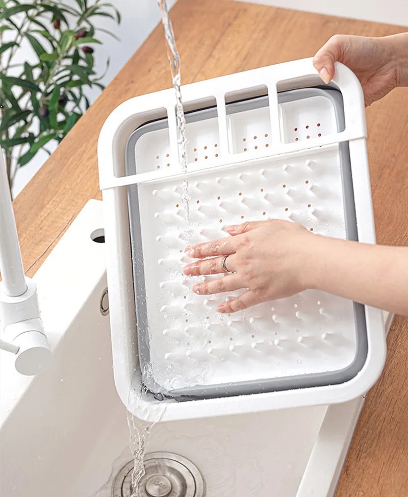 Foldable Dish Drainer Storage Holder Bowl Tableware Plate Drainboard Shelf Dinnerware Basket Drying Rack | Дом и сад