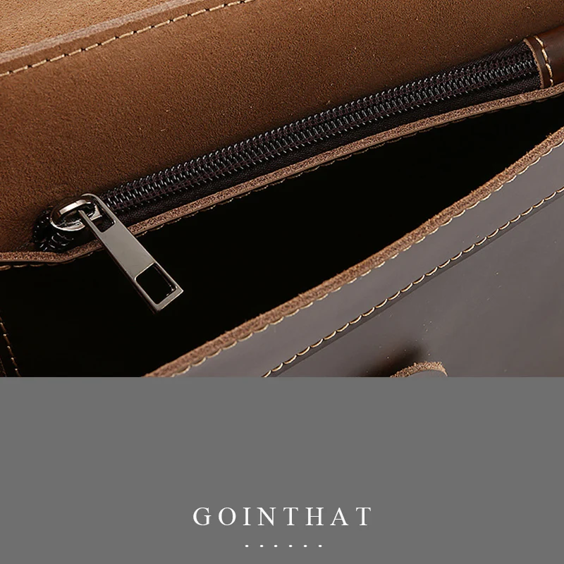 Large A4 File Folder Document Laptop Bag Business Handbag Women Briefcase Original Genuine Leather Men Envelope Messenger Clutch