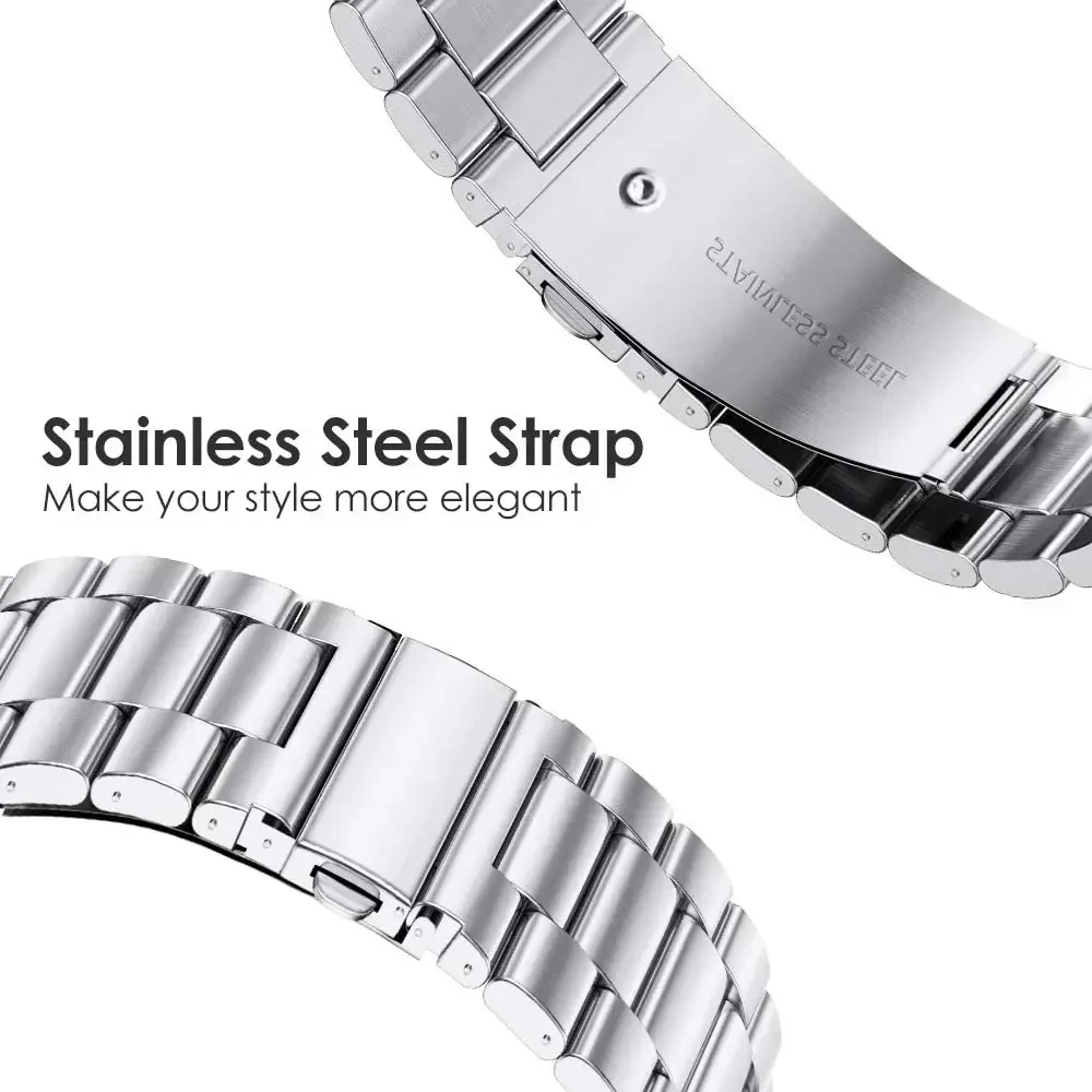 Металлический ремешок 20/22/18 мм для Huawei Watch GT5 PRO GT5-4-3-2 46 деловой из нержавеющей