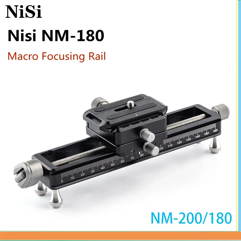 

Nisi NM-180/200 Macro Focusing Rail Photography Camera Rail Slider Video Record Track Desktop Shooting 1/4 Screw for DSLR Camera