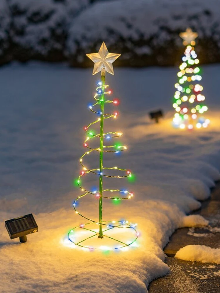 

Outdoor Garden 50 LED Party Landscape Ground Stake Colorful Christmas Tree Light Waterproof Energy Saving Solar Powered Yard