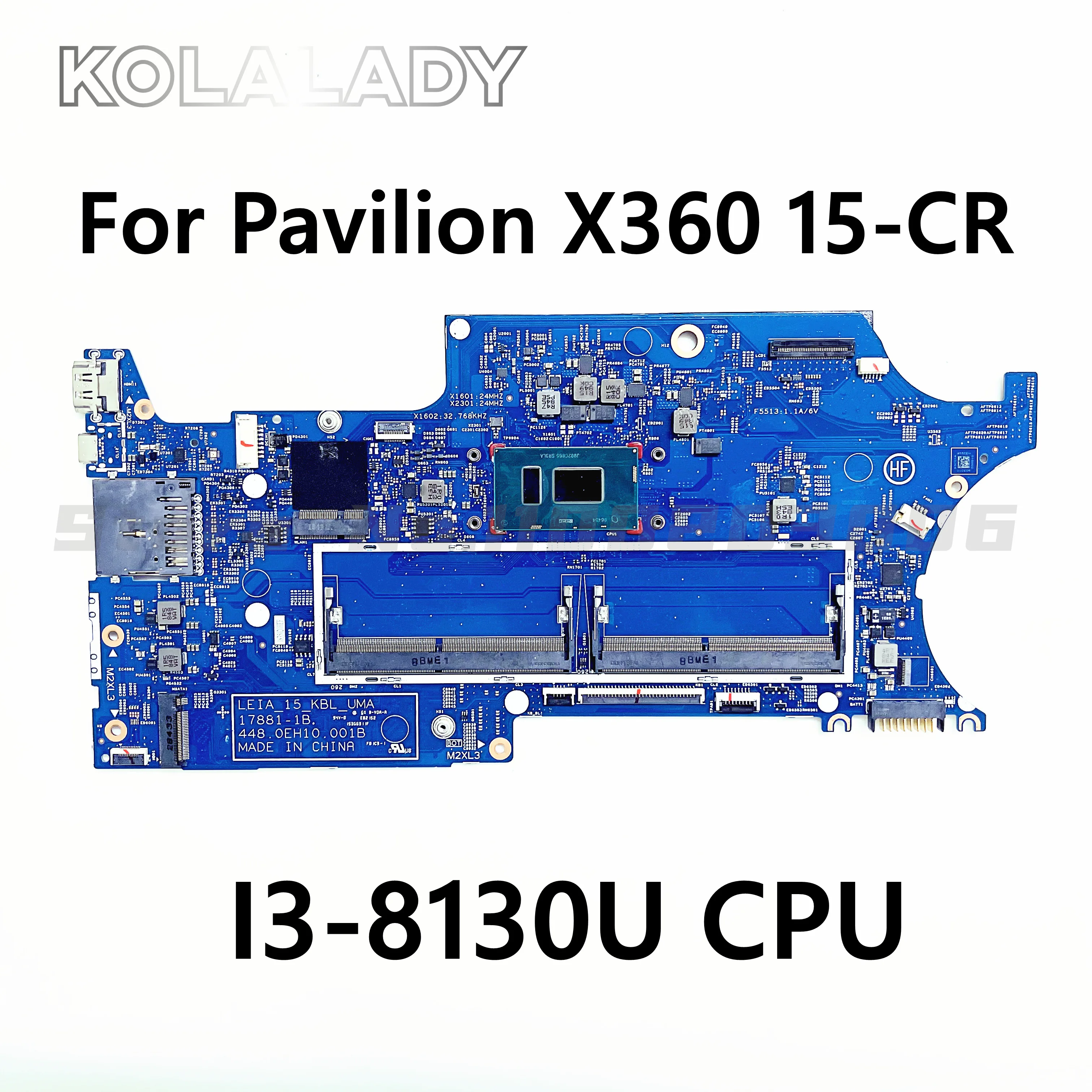 Материнская плата для ноутбука HP Pavilion X360 15-CR 15T-CR L20847-601 I3-8130U CPU 17881-1B 448.0EH10.001B DDR4 100% протестирована Материнская плата для ноутбука HP Pavilion X360 15-CR 15T-CR L20847-601 I3-8130U CPU 17881-1B 448.0EH10.001B DDR4 100% протестирована