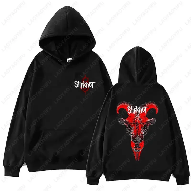 Фото Новый ретро повседневный стиль S-Slipknot рок-группа для женщин и мужчин толстовки с капюшоном повседневная одежда с капюшоном теплая уличная одежда пуловеры топ №4